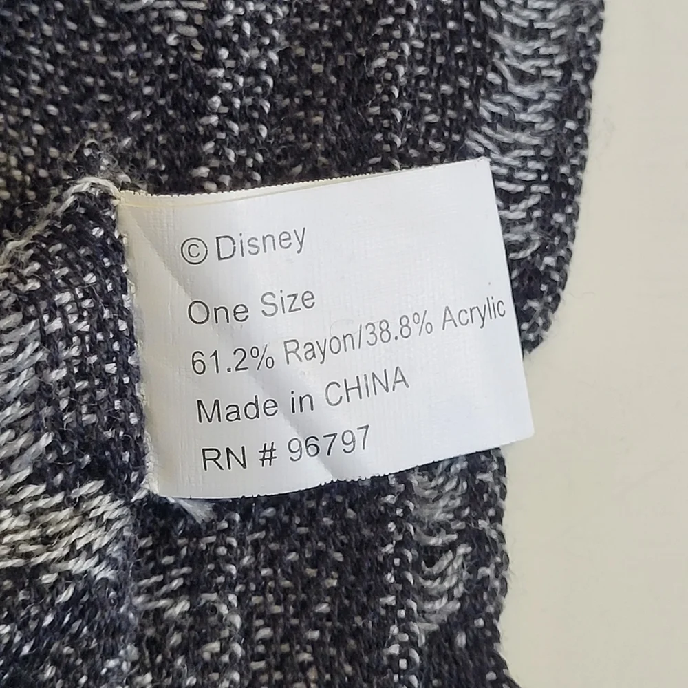 Disney Micky Mouse Scarf W Tassles Gray